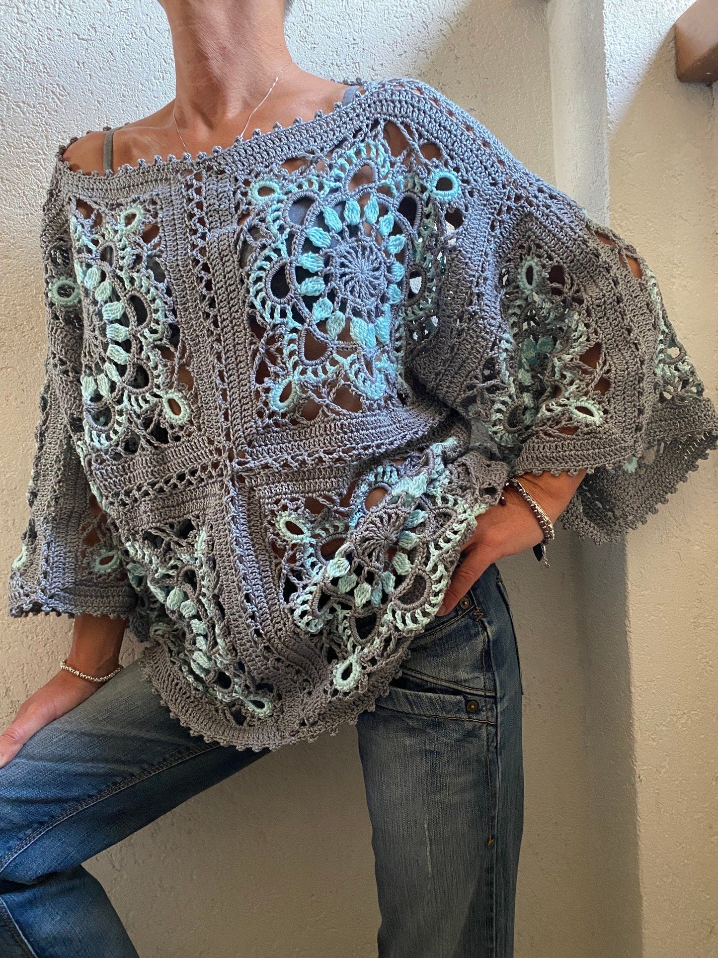 CLAS TOP Granny Square, crochet pattern